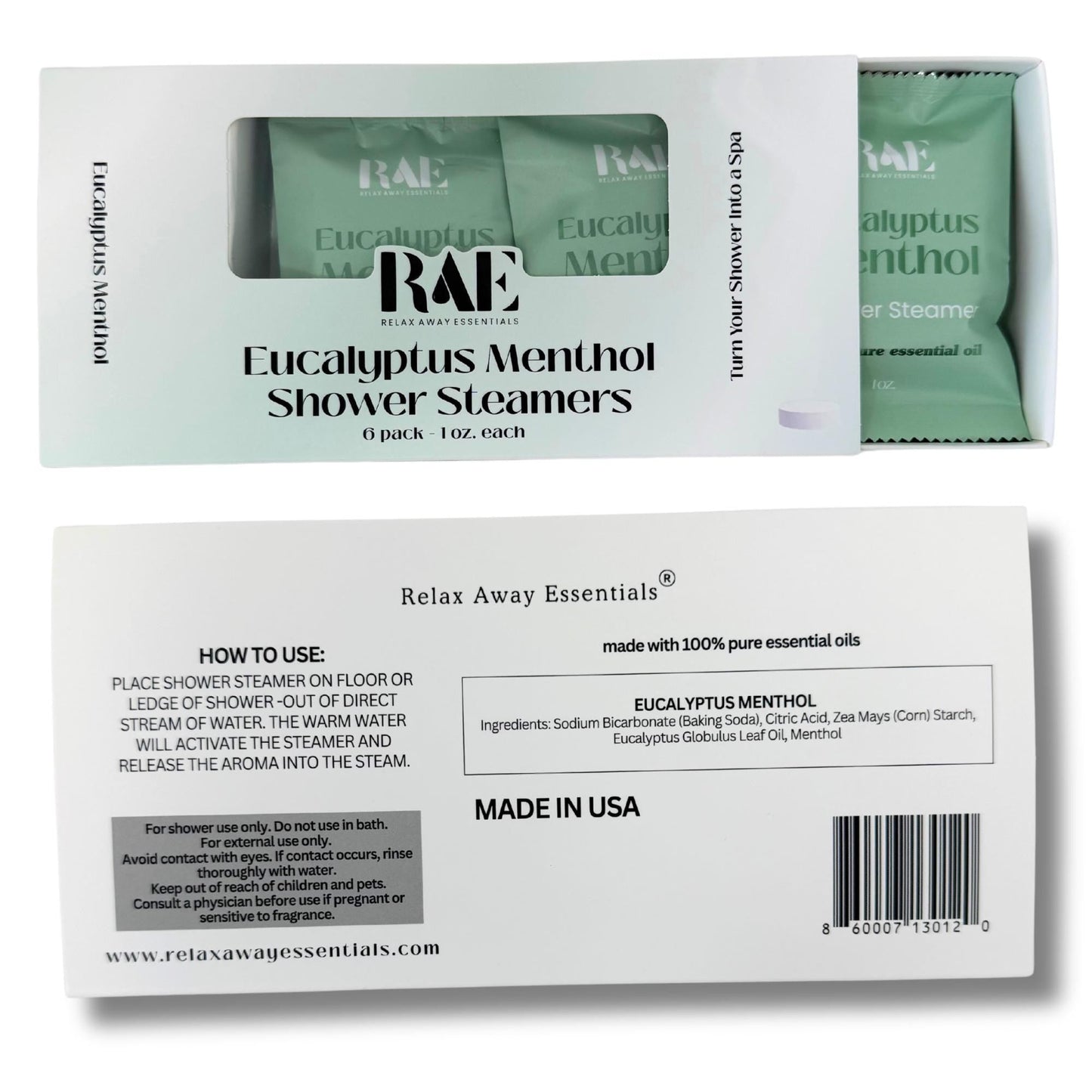 Eucalyptus Menthol Shower Steamers | 6 Pack | Aromatherapy Spa | Fathers Day Gift