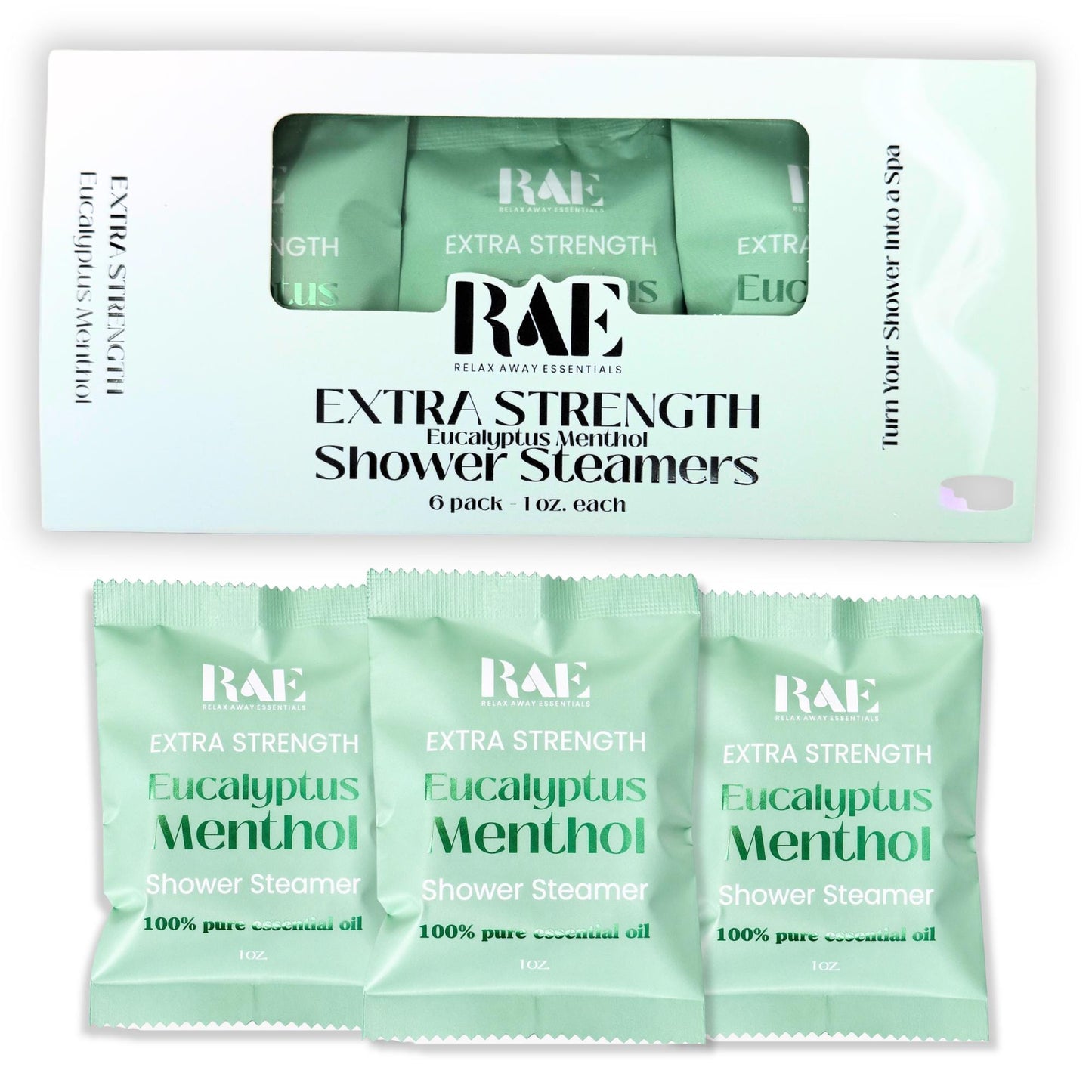 Extra Strength Eucalyptus Menthol Shower Steamers | 6 Pack | Strongly Scented | Essential Oils | Breathe | Relief