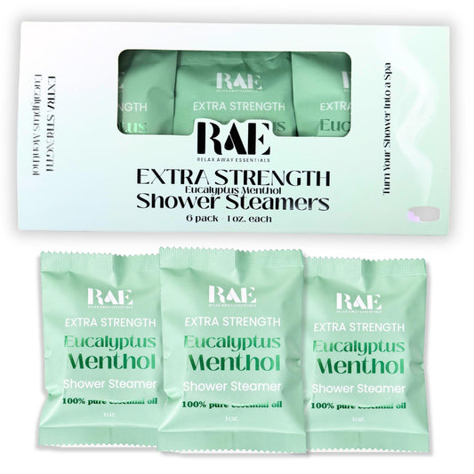 Extra Strength Eucalyptus Menthol Shower Steamers | 6 Pack | Strongly Scented | Essential Oils | Breathe | Relief