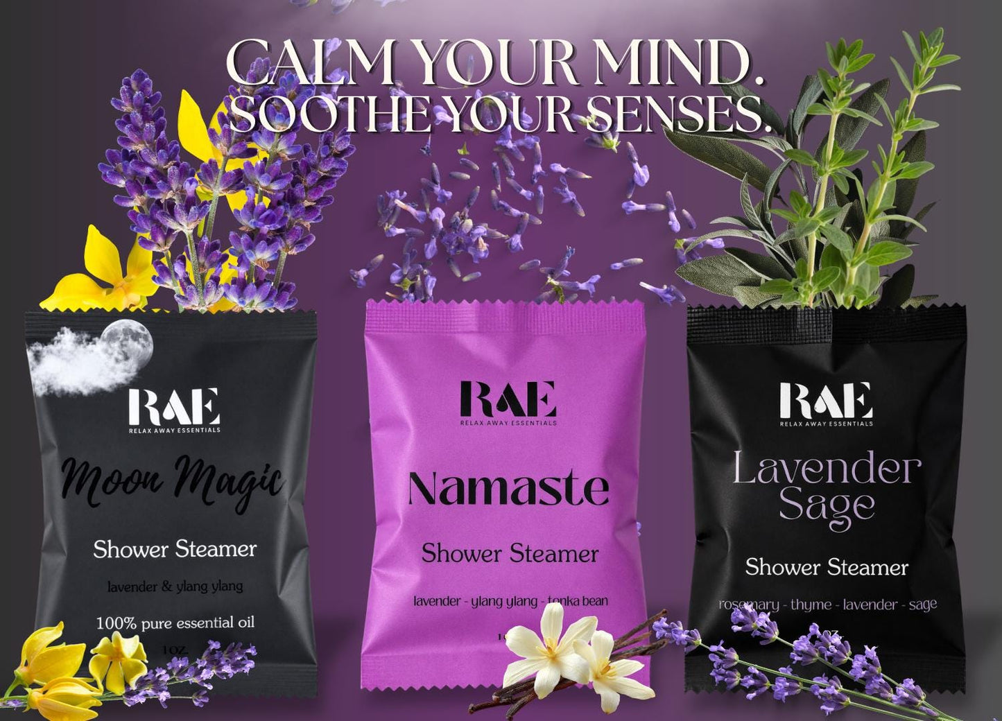 18 Shower Steamers - Relax & Unwind Bundle Pack - Shower Tablets Bulk - Lavender - Spa Gift
