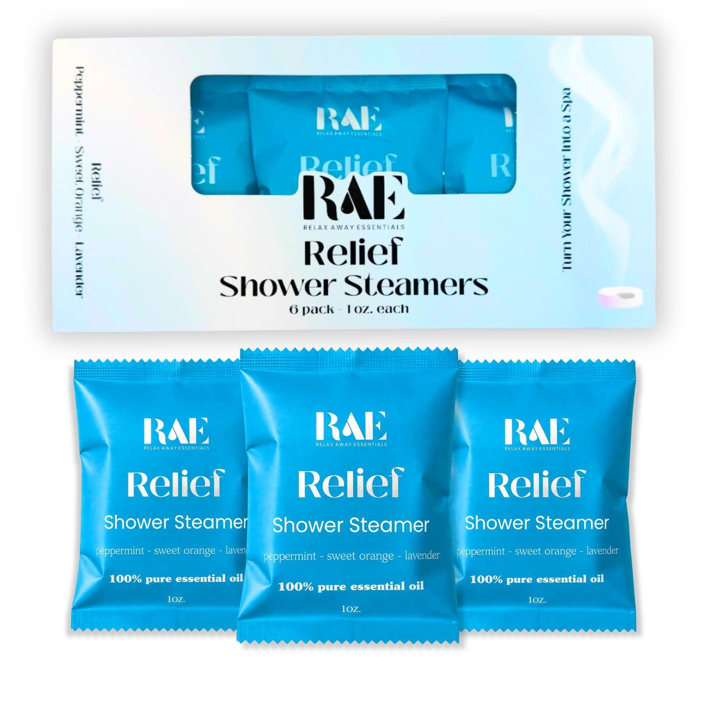 18 Shower Steamers - Breathe Easy Bundle Pack - Peppermint, Eucalyptus, Menthol Aromatherapy - Essential Oils - Spa Gift