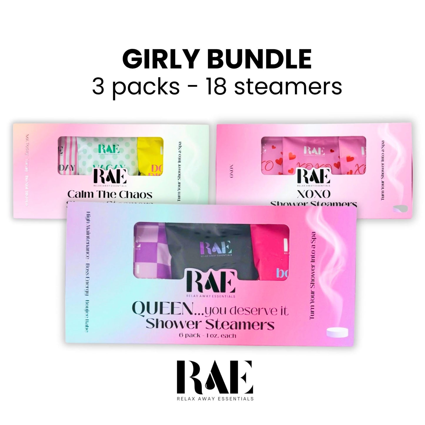 18 Shower Steamers - Girly Bundle Pack - Spa Gift for Her - Aromatherapy - Shower Tablets Bulk - Bridesmaid Gifts