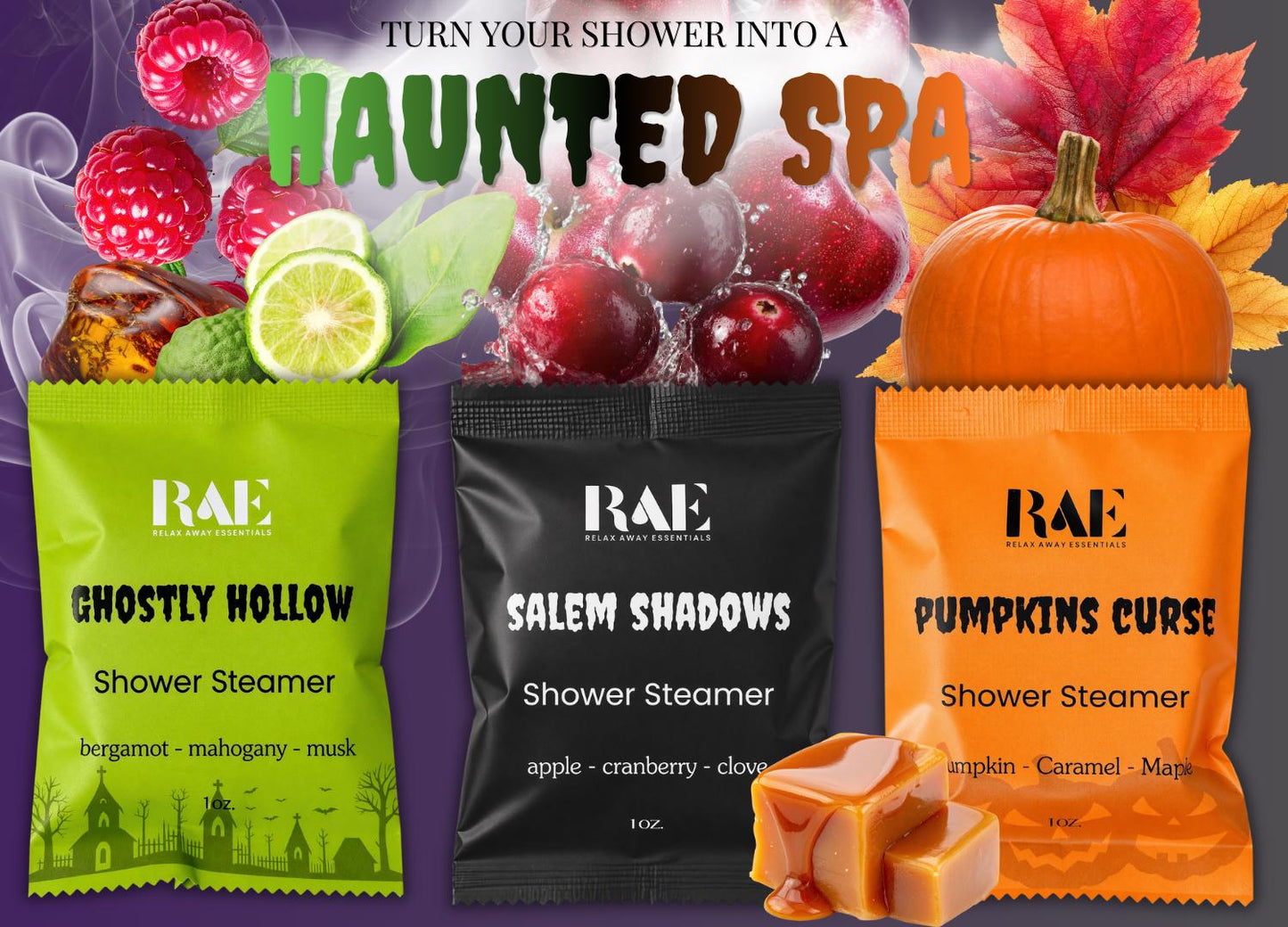 Haunted Fog Shower Steamers 6 Pack - Halloween Shower Steamers - Fall - Autumn - Spa Gift - Aromatherapy