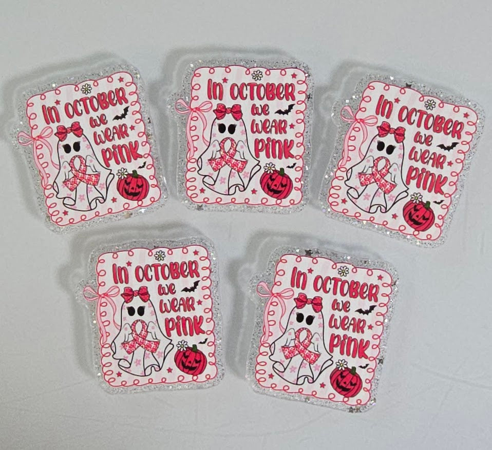 Bogg Bag Charms - In October We Wear Pink